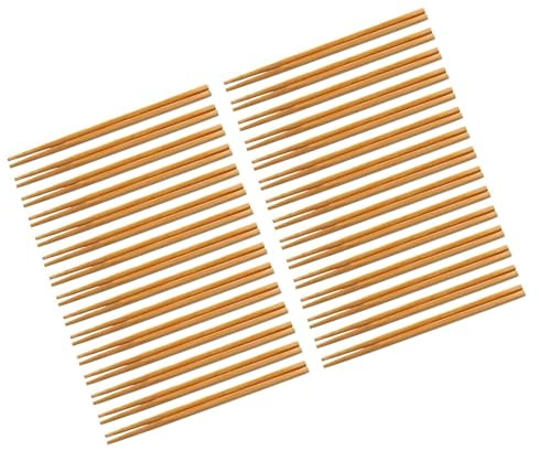 Fauitay Juego de 30 pares de palillos de madera antideslizantes reutilizables ligeros chinos para fideos