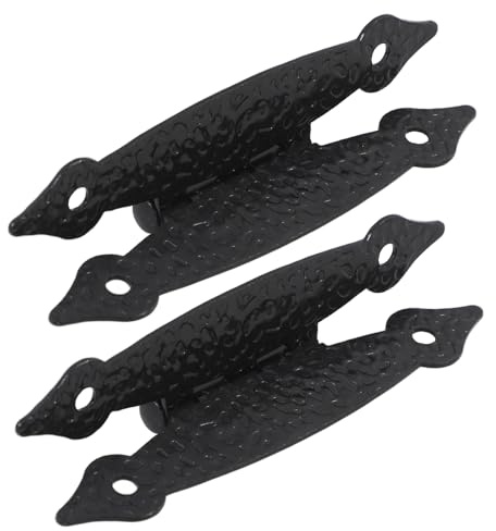 SHINEOFI 2pcs Antique Iron Hinges for Cupboard Doors with Reliable Performance and Vintage Design, 3.5 Inch Decorative Chest Hinges Suitable for Storage Boxes and Cabinets
