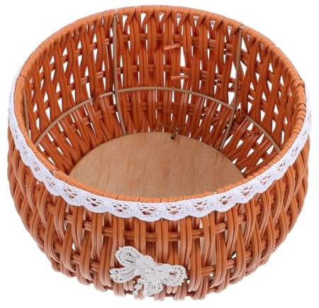 GARIOUANS Cesta Tejida de PP para Plantas y Suculentas, Diseño Rústico de Ratán Textura Natural, Forma Redonda, Multifuncional y Conveniente para Hogar y Exterior