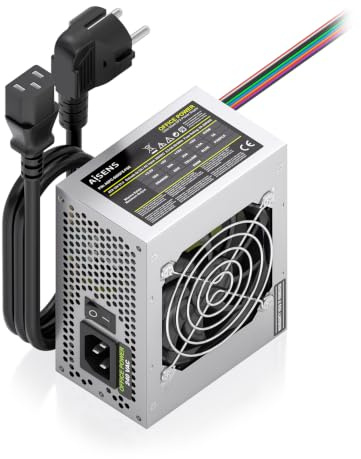 AISENS - ASPC-500SFX-PSE - Fuente ALIMENTACION SFX 500W con Cable DE ALIMENTACION OEM, Plata