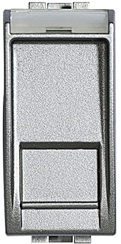 BTicino SNT4279C5ENF Livinglight Toma de Red Light RJ45, Gris Tech
