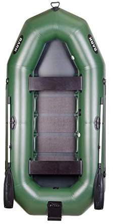 BARK Gummibåt 300 cm för elmotor - paddlingsbåt för 3 personer med backspegel och ribbotten - fiskebåt i professionell version