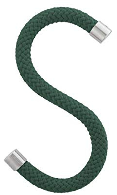 Peppermint Products Loop Hook | Textil-S-KLEIDERHAKEN aus Seil | 5er Set (Grün)