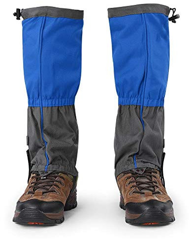 1 Paar Schneeschuh Gamasche wasserdicht elastische Legging Wraps Wandern Camping Klettern Überschuh(Blau)