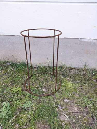 Zen Man Edelrost Ständer für Feuerschale Pflanzschale Rost Gartendeko Handarbeit (031932-2: 34.5 * 34.5*H70cm)