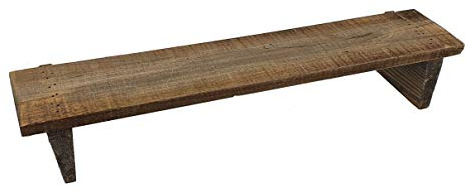 Spetebo Wandregal 58 cm mit Beinen - aus altem Holz - Hängeregal Badregal Küchen Regal zum hängen oder Stellen