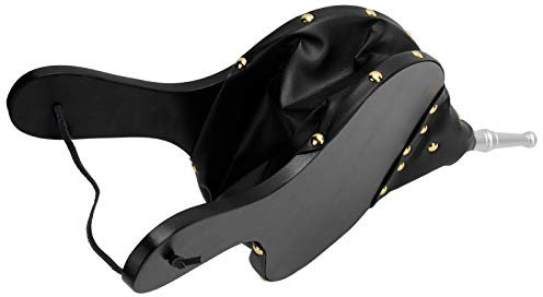 Blasebalg für Kamin und Grill, Blasebalg aus Holz mit Hängendem Gurt für Schornstein Holzkohle Camping Kochen(Silber)