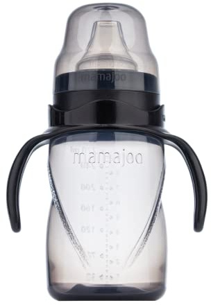 mamajoo Trinkbecher 270 ml für Babys und Kleinkinder, auslaufsicherer Trinklernbecher ab 6 Monate mit Anti-Kolik-Ventilsystem, Baby Trinkbecher mit ergonomischen Griffen, trinken lernen, BPA-frei