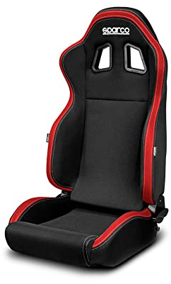 SPARCO Sportsitz R100 MY22 Schwarz/Rot (Verstellbar) 009014NRRS Black