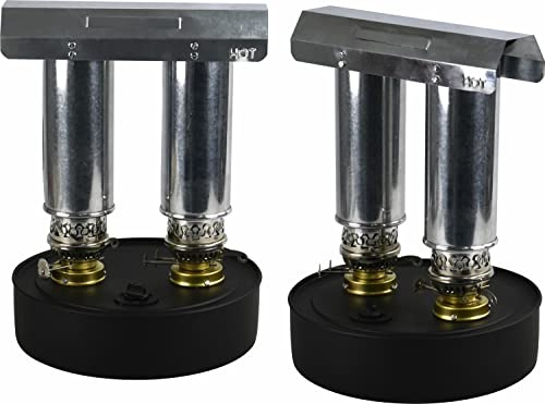 2x Twin Chimney Paraffin Heater Greenhouse Warmer 4.5L