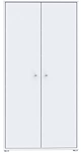 Forte Tempra 2 Kommode mit 2 Türen, Holzwerkstoff, weiß, Bx H xT: 73,7 x 149,5 x 34,8 cm