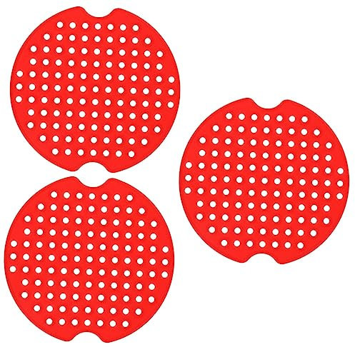 Anneome 3pcs Air Fryer Liner Silicone Non-Stick Mat Perforated Baking Mat for Kitchen Gadget Air Fryer Pad Use in
