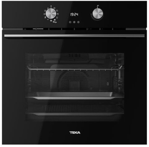 Teka AirFry HLB 8406 P - Four à air pyrolytique 70 litres, 8 fonctions de cuisson, four Air Fryer avec système de nettoyage DualClean, couleur verre noir