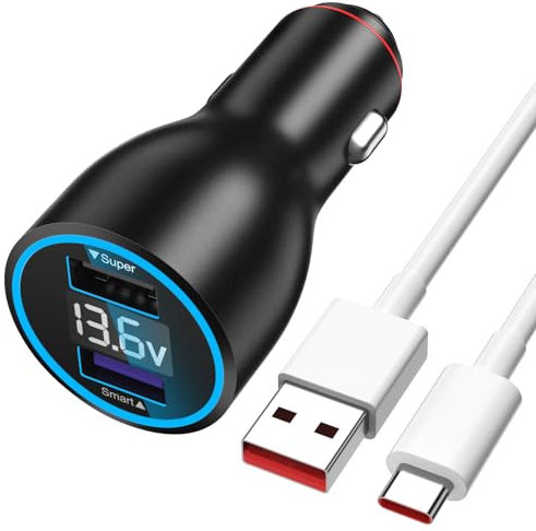 120W USB Autoladegerät mit USB C Kabel 1M für Redmi 14C Note 14 13 12 11 Pro,Zigarettenanzünder USB Ladegerät für Turbo Charge für Xiaomi 14T 13 Ultra 13T 12T 11 Pro,Mi 11 Ultra 11i,Poco X7 X6 M6 Pro