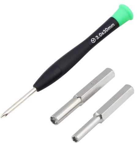 Destornillador triwing Y1 de 3,0 mm y broca de seguridad de 3,8 mm y 4,5 mm compatible con Nintendo NES SNES N64 Wii NDS Gameboy Sega Game Rear
