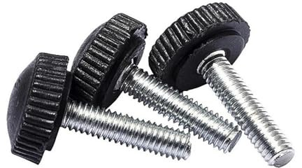 SellGood 10/20 Stück Kleiner runder Kunststoffkopf mit Rändelschraube, weiß, schwarz, Nylon-Rändelschraube, Knopf M4, M5, M6 Befestigungsschrauben(Color:Black,Size:20MM (10PCS)_M5)