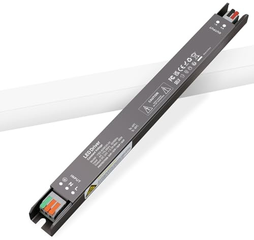 YAYZA! LED Trafo 24V 60W, LED Netzteil 230V auf 24V 2.5A, Konstante Spannung LED Trafo 24V, Treiber Transformator, Niedervolttrafo für Streifen, Lampen