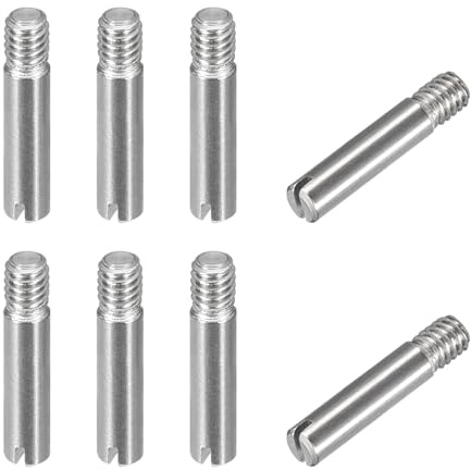QUARKZMAN 8 Stück M2.5 x 12mm geschlitzt männlich gerade Gewindestifte, Spannstift Sortiment Zylindrischer Stift aus 304 Edelstahl, Gewindedübel für Möbel Schränke Vitrine Kleiderschrank