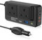 200W Car Voltage Converter Inverter DC 12V to AC 230V with 2 Sockets and 4 USB Ports Fast Charging Car Charger with Cigarette Lighter Plug for Business Trips and Vacation