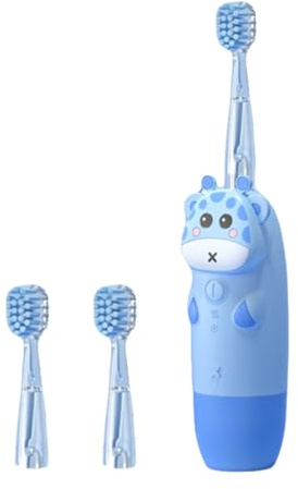 FRCOLOR Elektrische Kinderzahnbürste mit Silikonbürste und Funktion Schallzahnbürste für Babys und Kleinkinder