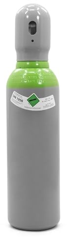 Argon, bombola di gas CO2 cilindro, bombola di gas di protezione 5 l, Argon CO2, gas di protezione MIX 82/18, riempita 150 bar, gas di saldatura per MIG/MAG TIG, 10 anni di omologazione, con tappo
