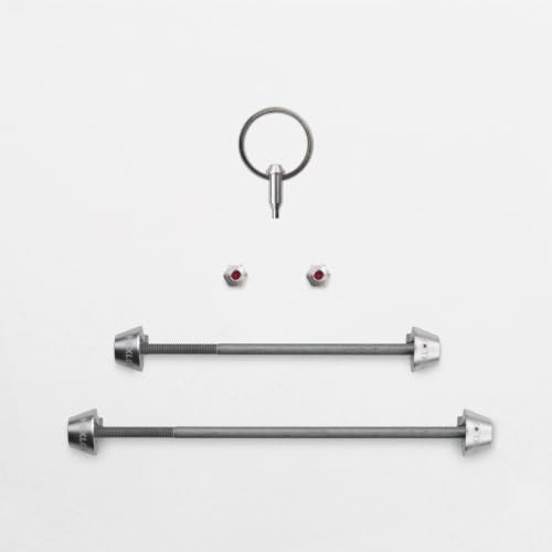 Hexlox Achsen Set für Laufräder – Diebstahlschutz für Vorder- & Hinterrad, inkl. 2X 5mm & Schlüssel, Schnellspann-Sicherung für MTB, Rennrad, Citybike & E-Bike