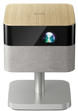 Epson Lifestudio Flex Plus 4K PRO-UHD Portable Lifestyle Projector 1,000 Lumens of Color and White Brightness, Sound by Bose, Google TV, 3-Chip 3LCD Triple Core Engine, Projection Studio App