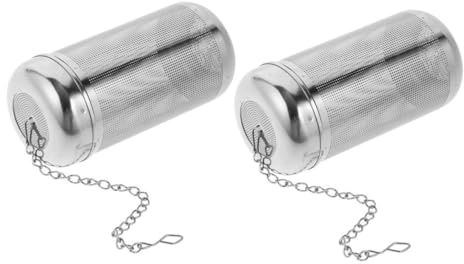Healifty 2pcs Stainless Steel Tea Infuser Balls Large Loose Leaf Strainers with Chain Multi-Function Spice Filter for Brewing Tea and Seasonings Kitchen Accessories and Wear-Resistant