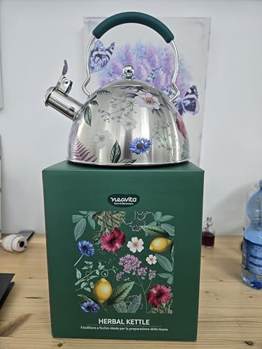 Bollitore a Fischio Acciaio Herbarium - Herbal Kettle di Neavita ideale per preparazione tisane