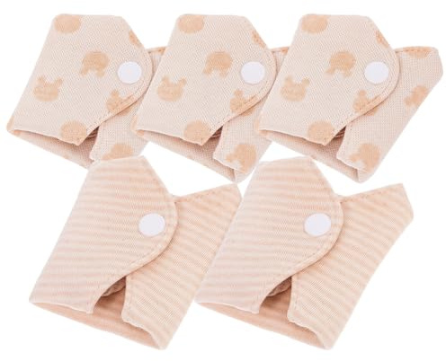 DECOMELODY Wiederverwendbare Damenbinden aus Bio Baumwolle 5 Stück-pack Saugfähige Menstruationsbinden Waschbare Atmungsaktive Periodenunterlagen für Reisen und Alltag