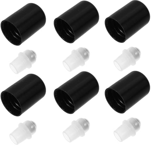 TIDTALEO Set 20 Pezzi Sfere Rotanti in Acciaio Inox e Tappi Antipolvere per Flaconi Oli Essenziali 18 Denti, Inserti Roller per Bottiglie a Rullo, Accessori per Aromaterapia Uso Casa