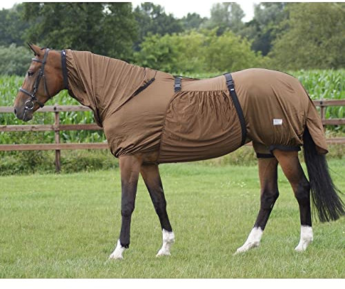 Ekzemdecke mit Hals und abnehmbarem Bauchlatz (Braun, 155)