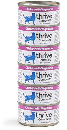 Thrive Complete Chicken with Vegetables Wet Cat Food – Adult & Senior – 6 x 75g Cans