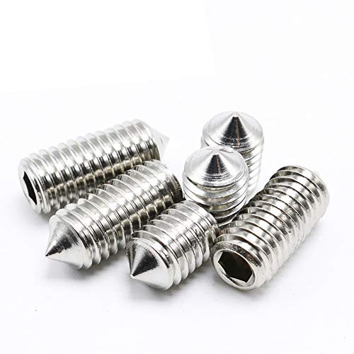 M2.5 Gewindeschrauben mit Kegelspitze, Innensechskant, 100 Stück M2.5 x 5mm silber