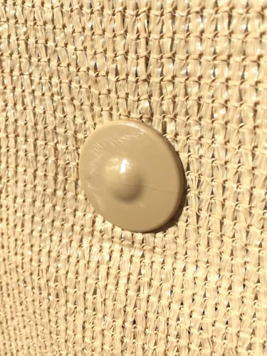 edenvista Clips de fijación GRIPNET, con Tratamiento Anti-UV para Malla de ocultación sobre Paneles de Rejilla (Varilla de 5 mm de diámetro) | Bolsa de 30 Piezas, Color Arena.