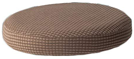 Anawakia Runde Barhocker-Abdeckung, elastische Polsterung, Kissen-Protektoren, elastische Stretchhussen für 30–38 cm, Hocker (hellbraun)