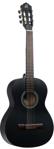 Ortega Guitars 3/4 Konzert Gitarre – Student Series – Fichte, Katalpa, Schwarz (RST5M-3/4BK)