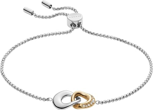 Skagen Armband Für Frauen Kariana, Länge: 216mm, Breite: 12mm Gold, Silber Edelstahlarmband, SKJ1612998