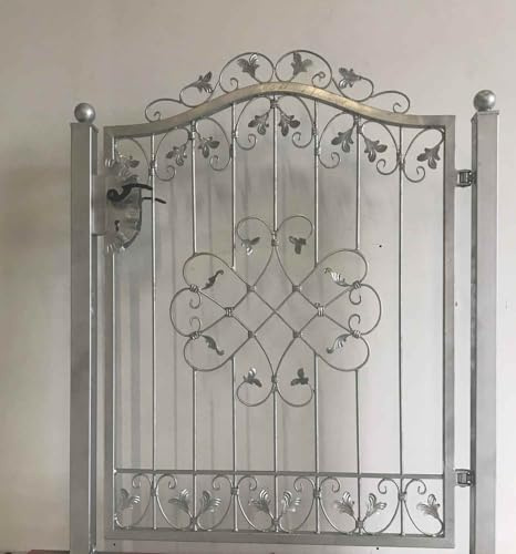 Gabella Gartentür Gartentor Zauntür Tor Pforte Monaco-GT124/100S Premium Schmiedeeisen Verzinkt ca. 120 cm 1.2m Doppelflügeltor Breite
