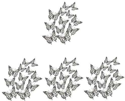 Toyvian 96stücke Teiliges Schmetterlings Wandaufkleber Dekorative Wandsticker Für Party Und Wohnraumgestaltung Leicht Abnehmbar Und Einfach Anzubringen