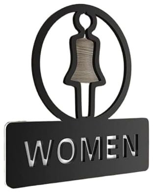 Toilettenschild, Toilettenschilder, Acryl-Türaufkleber, Beschilderung, Toiletten, Hausnummer, WC, for Badezimmer, Männer und Frauen, Hinweisschild, individuelle Schilder (Farbe: 5, Größe: 18 x 18 cm)