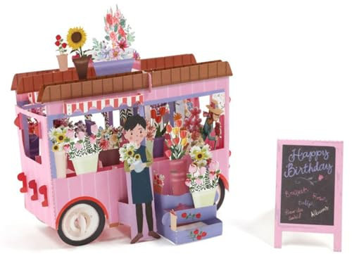 scicent Karte Hochzeit Pop-Up Hochzeitskarte mit Briefumschlag Kreative Hochzeitsauto Glückwunschkarte Valentinstag Karten 3D Glückwunschkarte - 22334