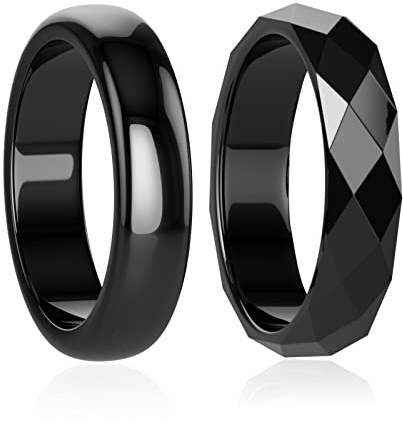 Lonage Hämatit-Ring für Damen und Herren, Unisex, echte heilende magnetische Steine, Ring für Angstausgleich, Wurzelchakra, absorbiert negative Energie, Schmuck, Geschenke, Größe 6–13