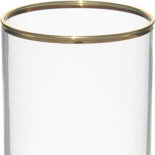 Glasveredlung Schmitz Kölner Stange 0,2 l 151 mm Kölschglas, Veredlerqualität, 0,2 Liter ohne Füllstrich, Goldrand, 4 Stück