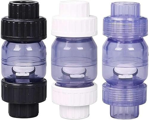 Clapet anti-retour, clapet anti-retour transparent, 25 mm 32 mm en PVC, raccord de tuyau de clapet anti-retour, connecteur d'eau pour aquarium d'irrigation de jardin (couleur : gris, taille : 32 mm) (