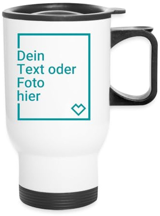Kaffeebecher Selbst Gestalten Personalisierter Thermobecher mit Henkel