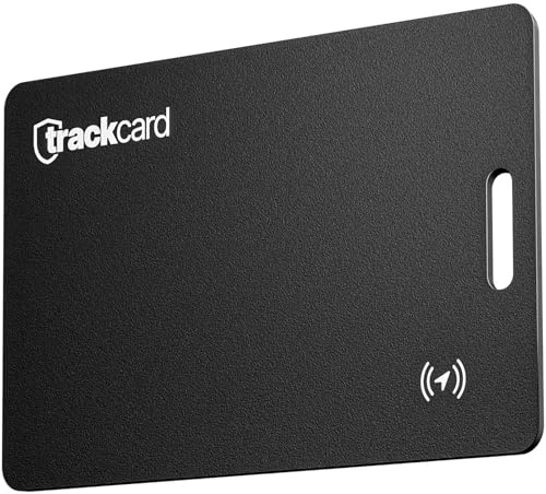 TRACKCARD® Tag AirTag Alternative Karte für Geldbeutel - Wiederaufladbar, Smart, Slim & Laut, Kompatibel mit Apple Wo Ist & Find My (iOS) iPhone Bluetooth Tracker Karte für Wallet