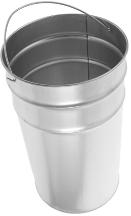 Cabilock Tambor Galvanizado De Metal Para Exteriores Cubo Interior Con Asa Cubo De Basura Para Jardín Bote De Basura De Baño