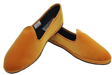 de fonseca Friulane Donna Le Originali in Velluto, Scarpe Fondo Bicicletta Ballerine per Tutte Le Stagioni (Giallo Zafferano, Sistema Taglie Calzature EU, Adulto, Donna, Numero, Media, 39)
