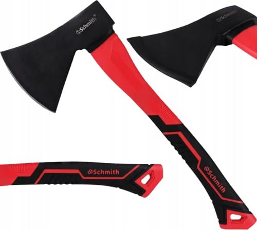 Schmith - Ascia con impugnatura in fibra di vetro 0,6 kg - Ideale per legna da ardere - Resistente - Ergonomico - Robusto - Forestale